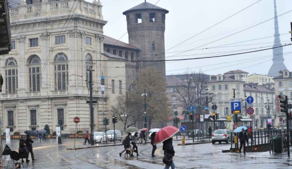 Torino sotto la pioggia